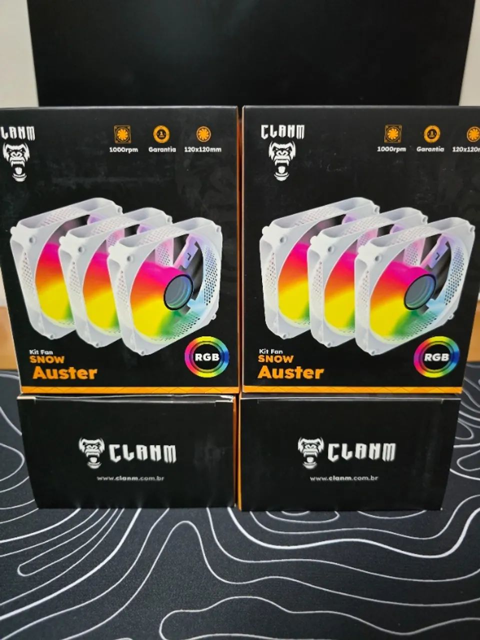 Kit 3 Cooler Fans RGB Snow Auster Branco