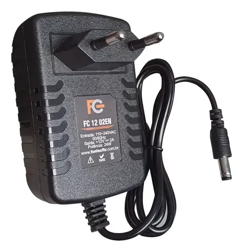 Fonte De Alimentação Estabilizada 12V 2A Pino Bivolt 110/220V
