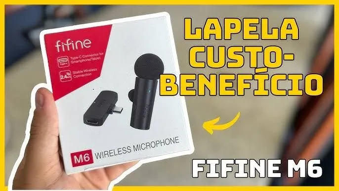 Microfone Sem Fio Fifine M6 para Smartphone e Tablet