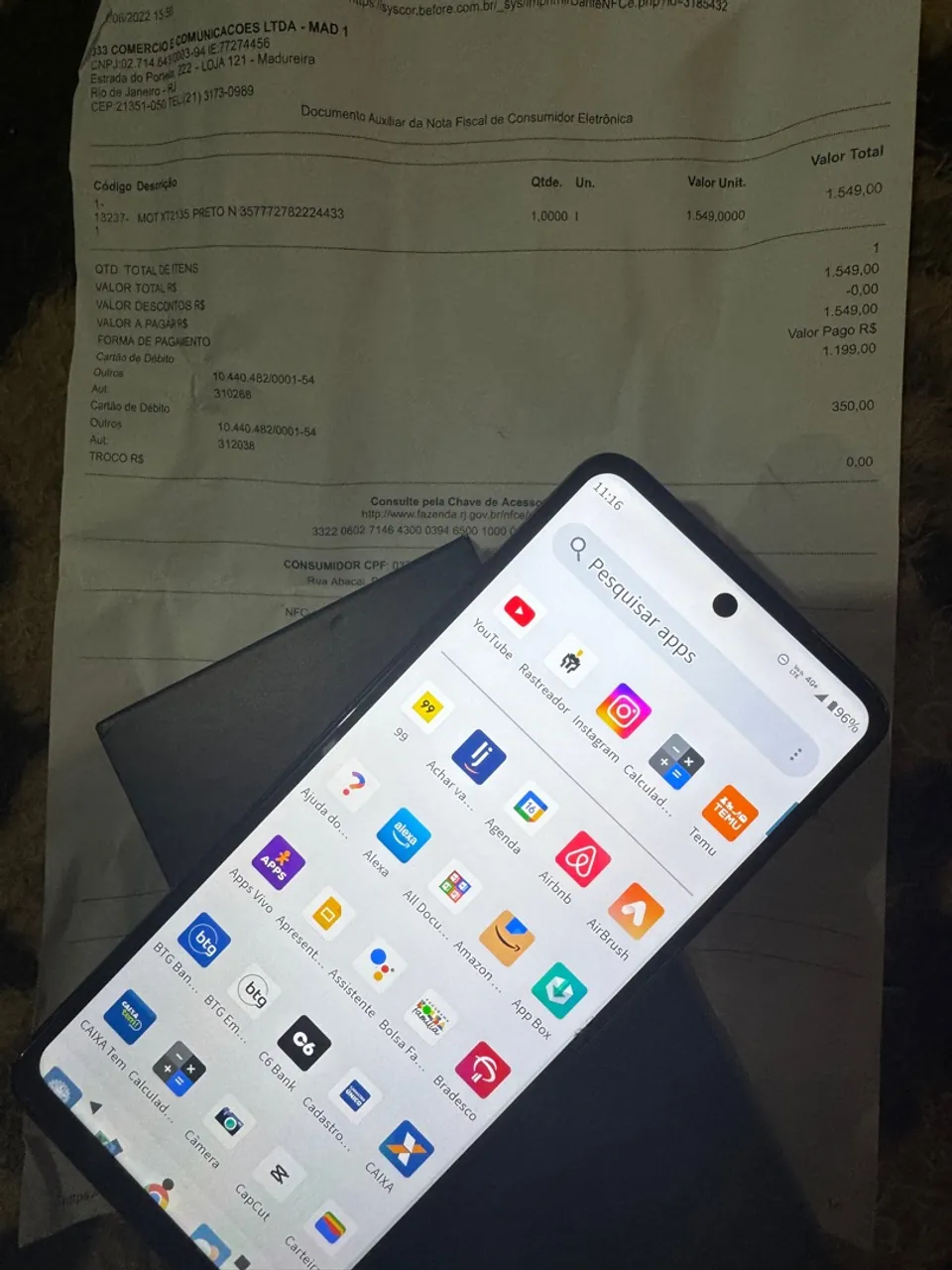 Smartphone motorola G60 128 /6 em excelente estado