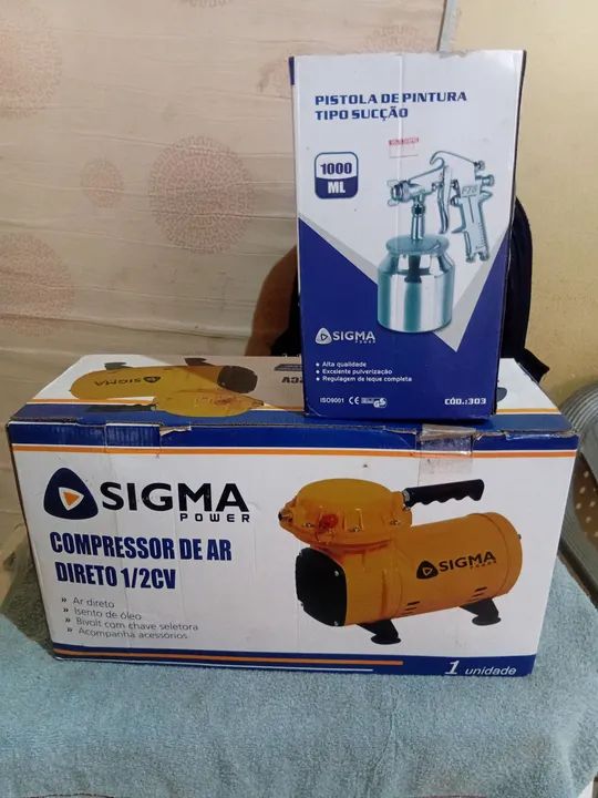 Compressor e pistola profissional em estado de novo 700 - Foto 4