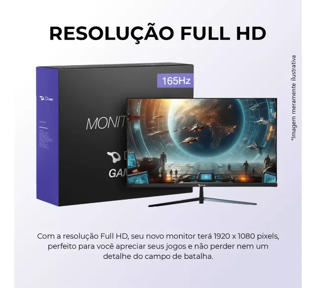 Monitor Gamer Duex 27 Pl 165 Hz Full-HD 1080P 1ms FreeSync + HDR na Cx.