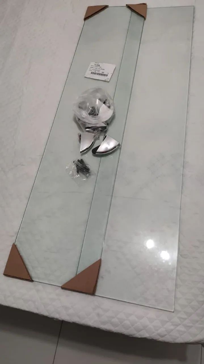 Vidro Temperado de 8mm- Kit 2 Prateleiras Novas