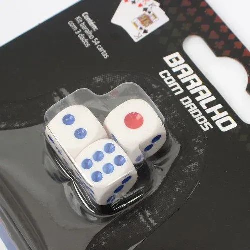 Kit 2 Jogos De Baralho 54 Cartas Acompanha 3 Dados Cada Redstar Sport - Foto 2