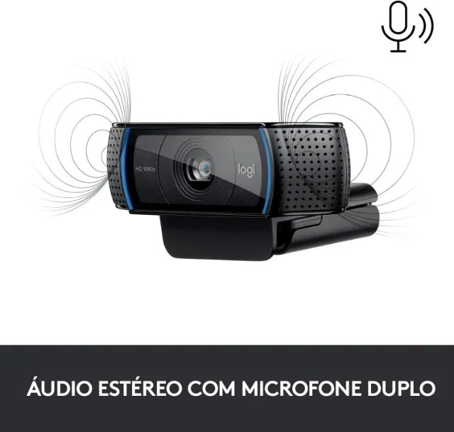 Webcam Full HD Logitech C920s com Microfone Embutido e Proteção de Privacidade - Foto 2