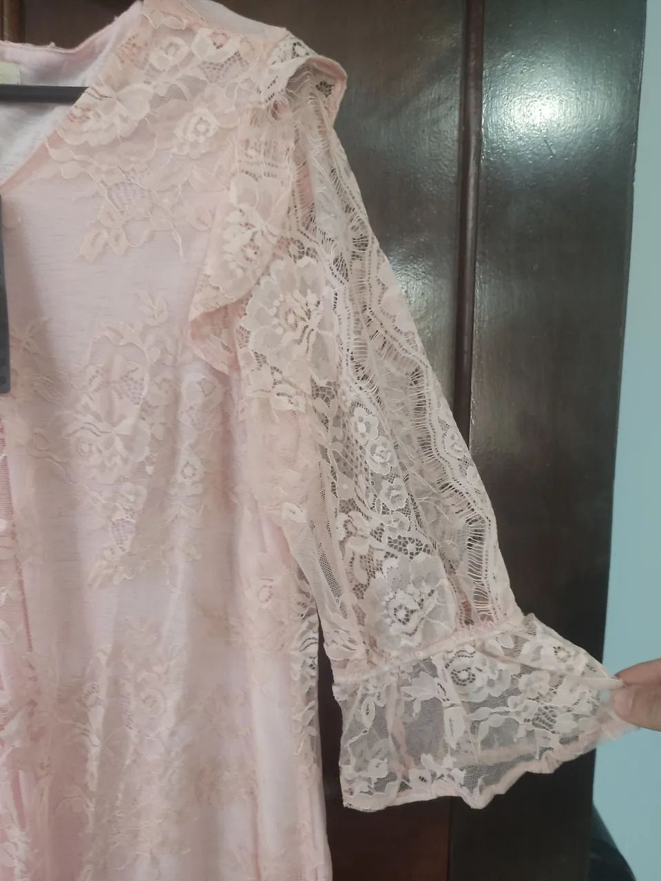 Blusa de renda rosa - Foto 4