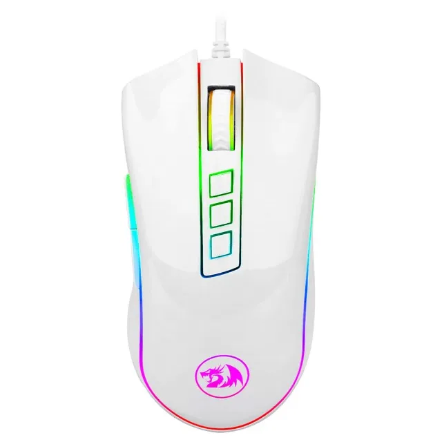 Mouse Gamer Redragon M711W Cobra USB / RGB - Branco