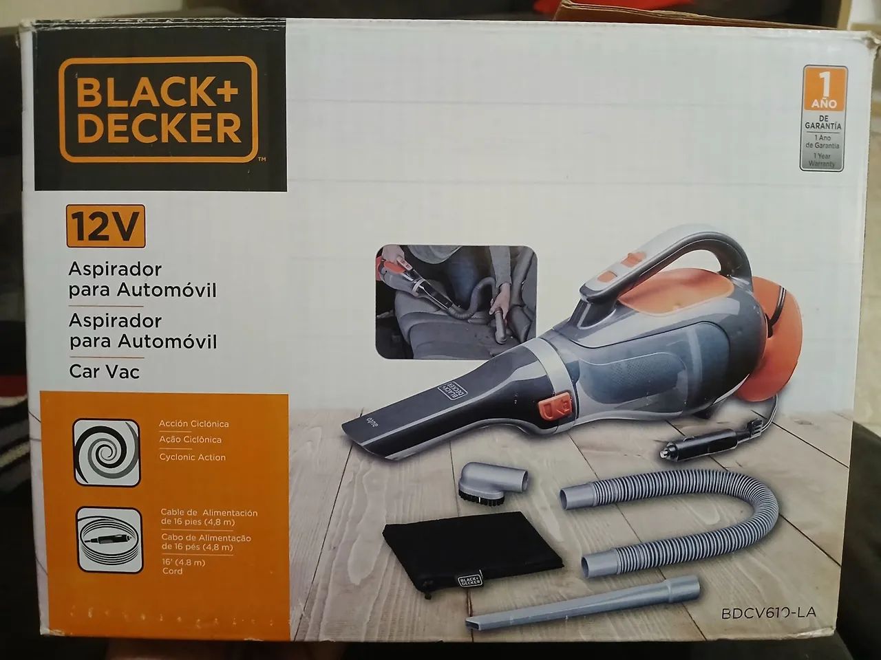 Aspirador de Pó Black & Decker 12V para Carro