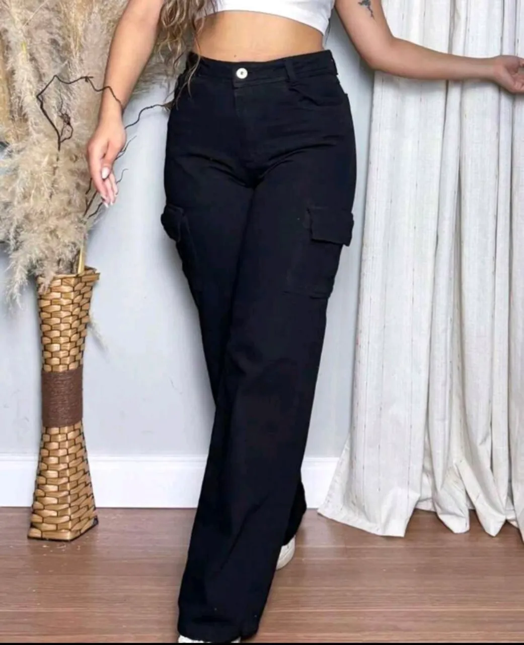 Calça Cargo jeans NOVA