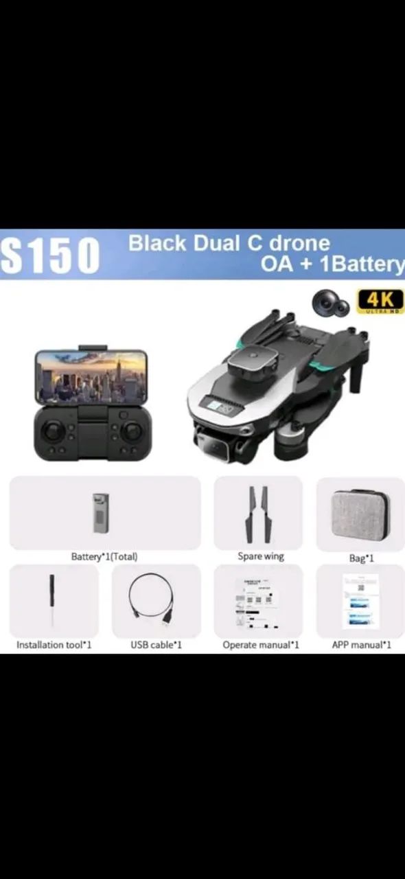 Drone S150 com 2 câmera motores escovado 