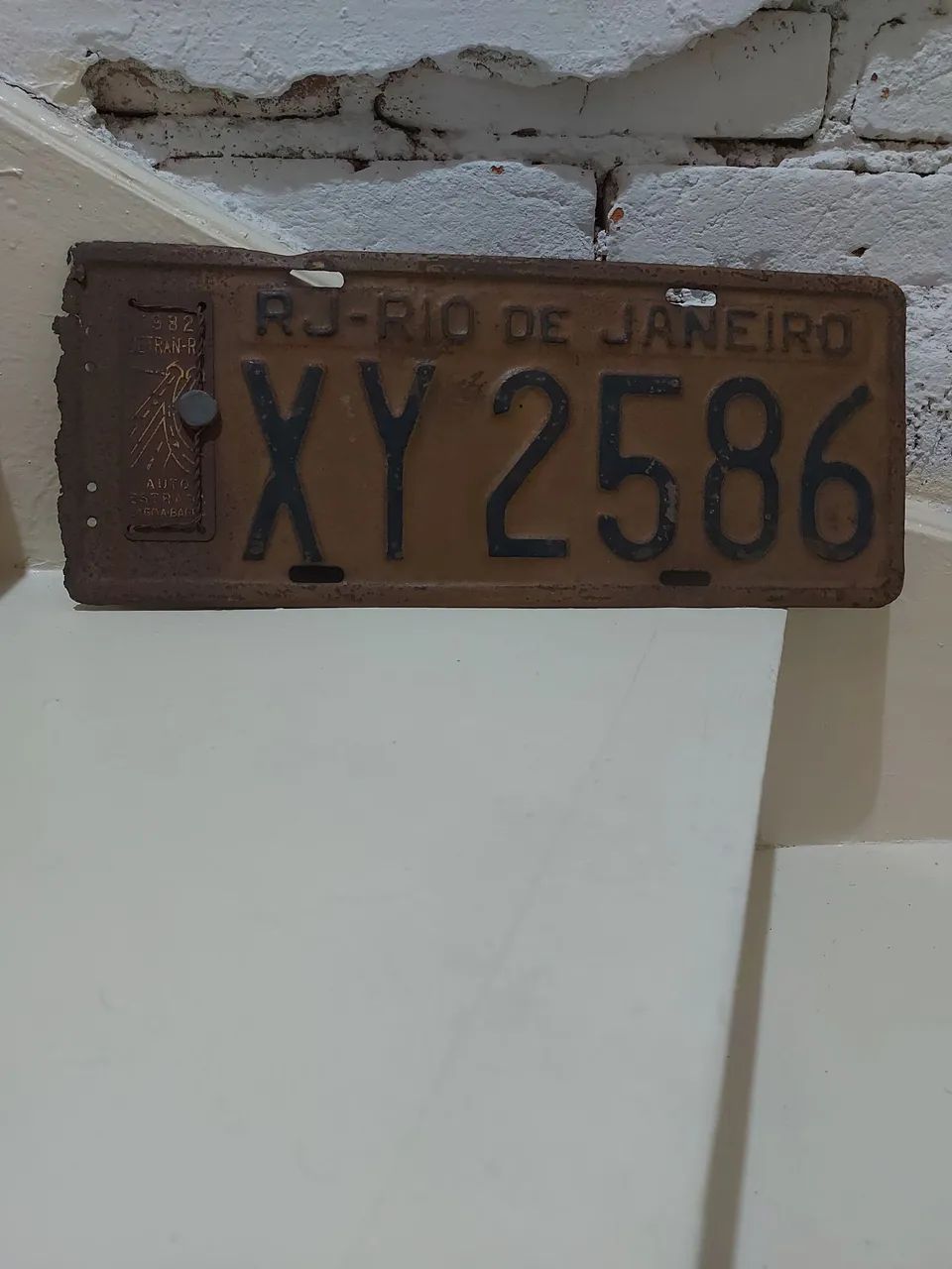 Placa Antiga Amarelas de Carro - Foto 2