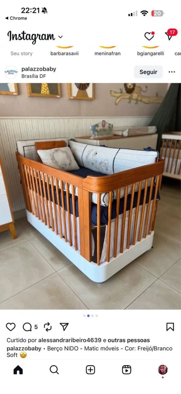 Berço 3 em 1 de madeira Matic lindo!! - Foto 5