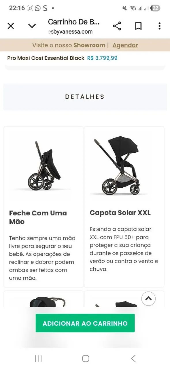 Vendo carrinho e bebê conforto Cybex Priam Rose Gold  - Foto 5