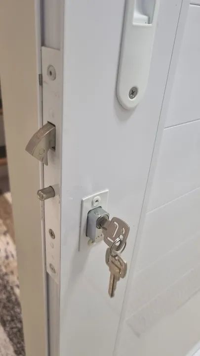 Porta de correr de alumínio (branca) - Foto 5