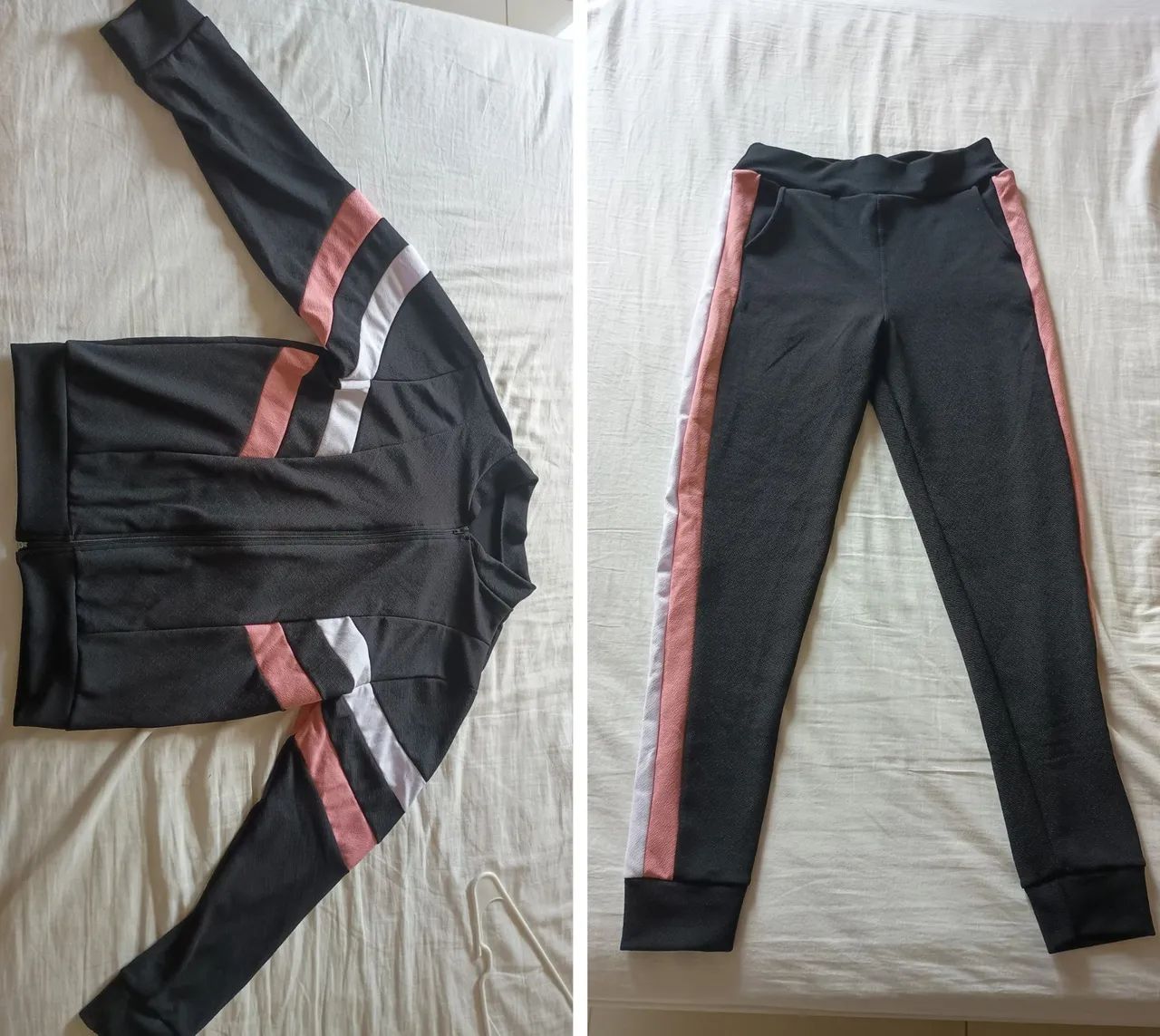 Conjunto calça e blusa em poliéster feminino GG