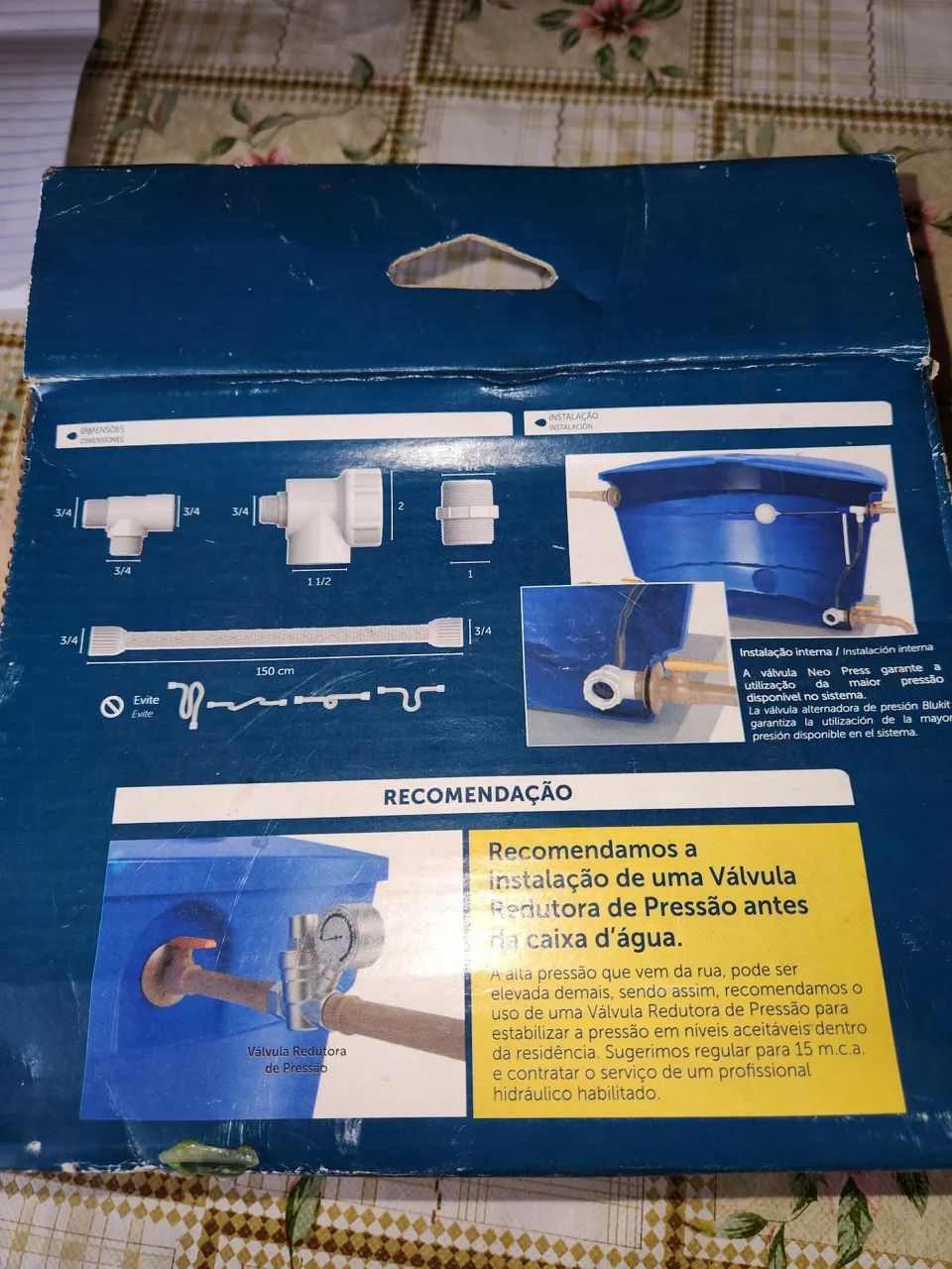 Válvula Pressão para Caixa d'Água