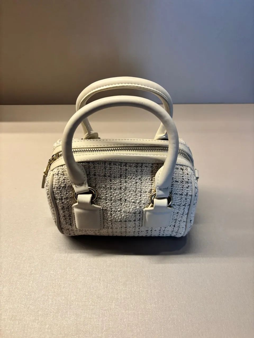 Bolsa de mão Zara. estruturada em tecido - Foto 5