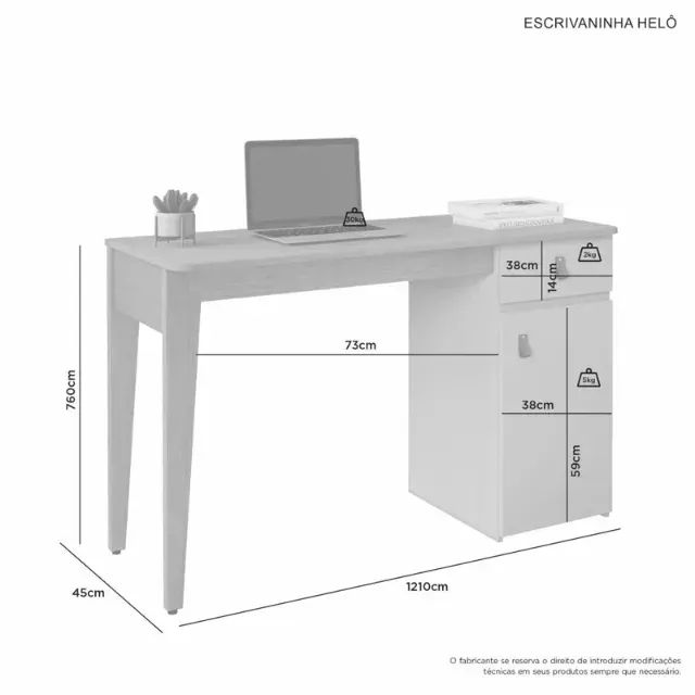 Escrivaninha Helo    MDF   Pronta Entrega! - Foto 4