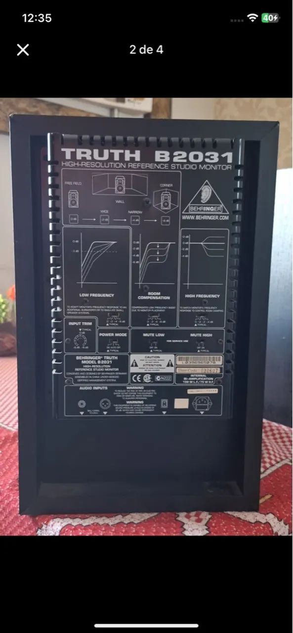 Par de monitores behringer 2031  - Foto 2