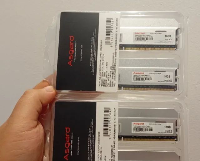 [Novo] Memória Ddr4 Asgard T3 4x16 GB (64GB) 3200 mhz