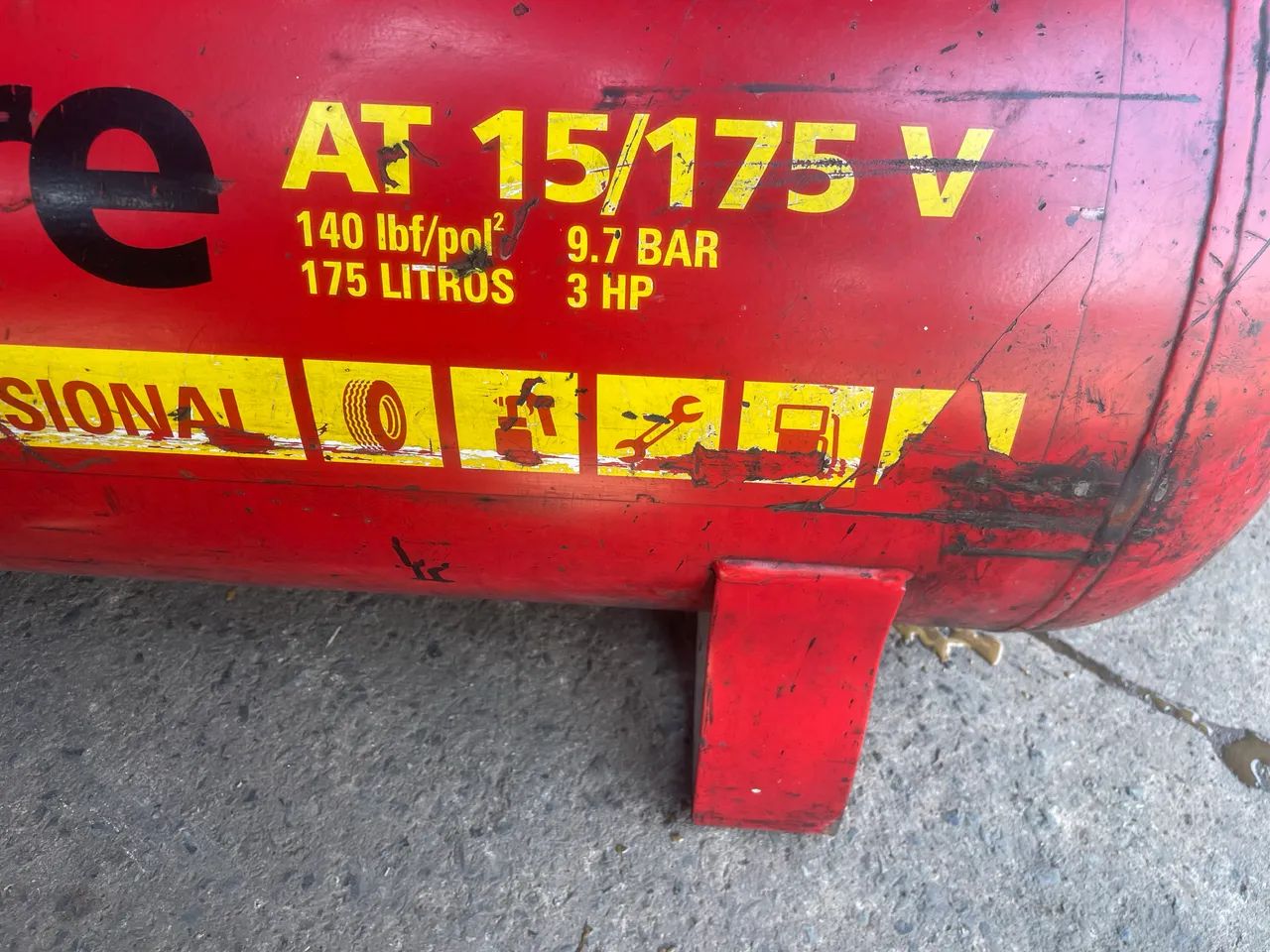 Compressor de ar profissional 175 litros 15 pés  - Foto 5
