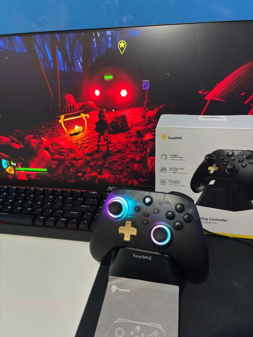 Controle Gamer Joystick ESMx M05 - Foto 6
