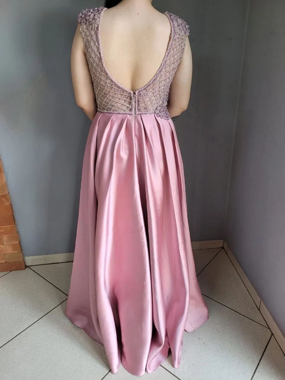 Vestido rosa rosé de festa - Foto 4