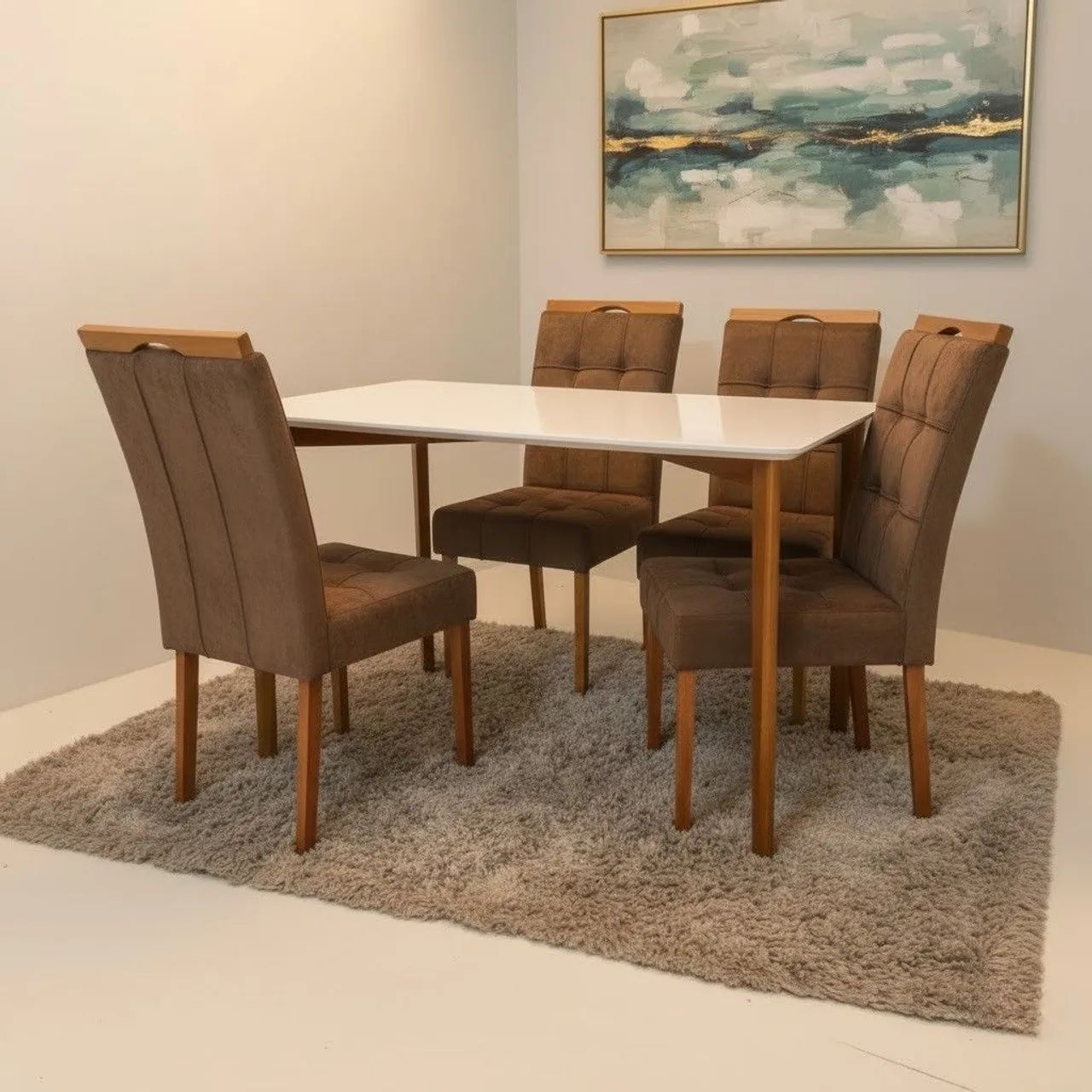 Mesa Ravena 1.20 com 4 cadeiras Sophia - Entrega Rápida  - Foto 2
