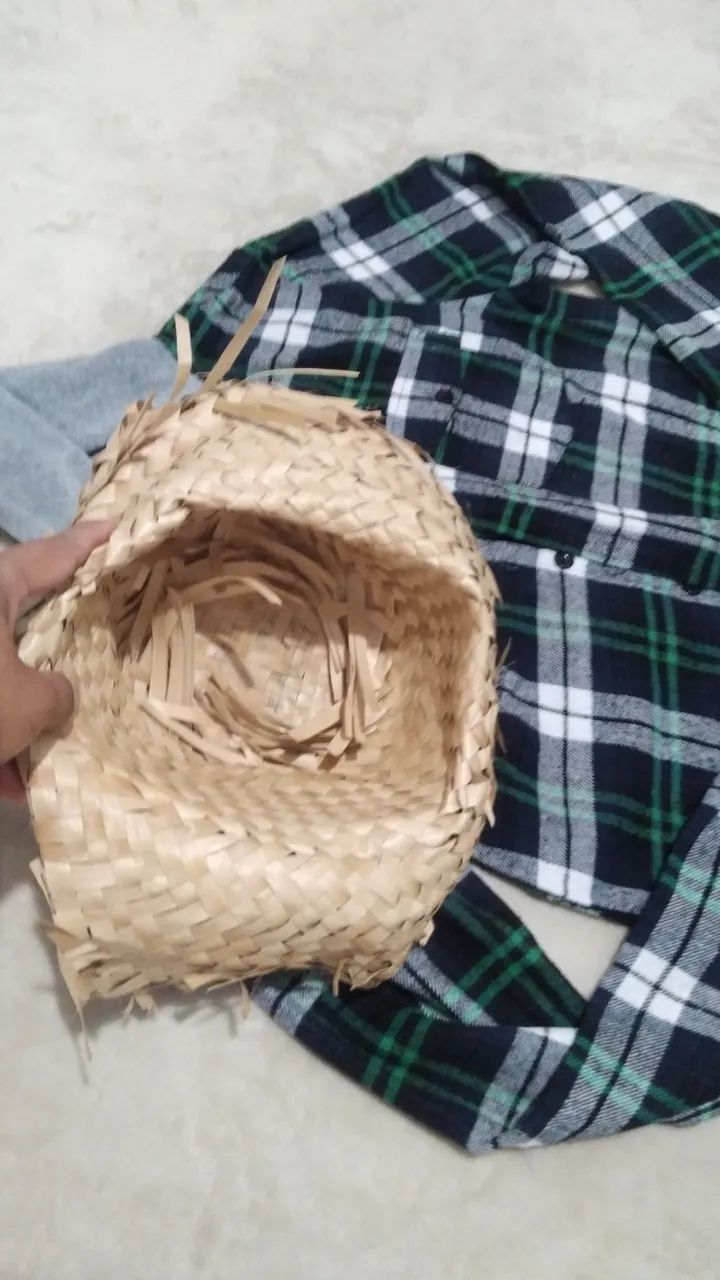 Camisa xadrez verde e azul