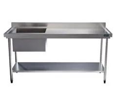 Bancada inox com cuba 