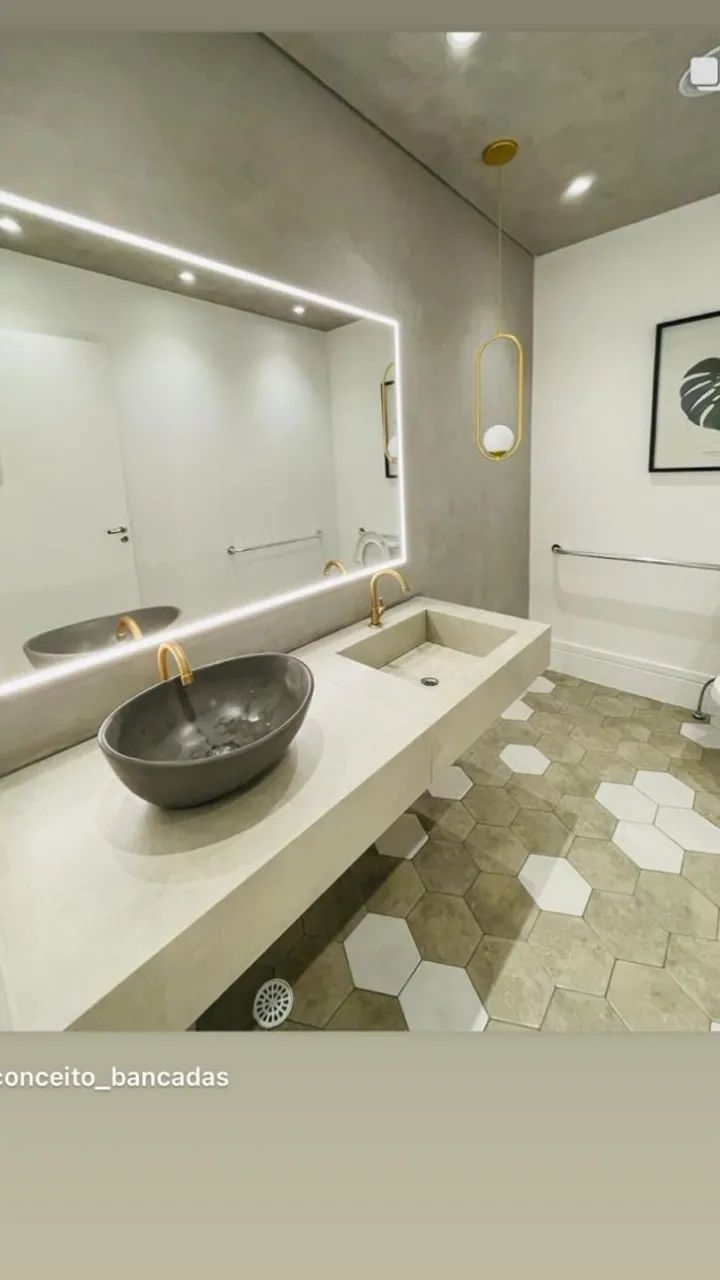 pia de banheiro em porcelanato