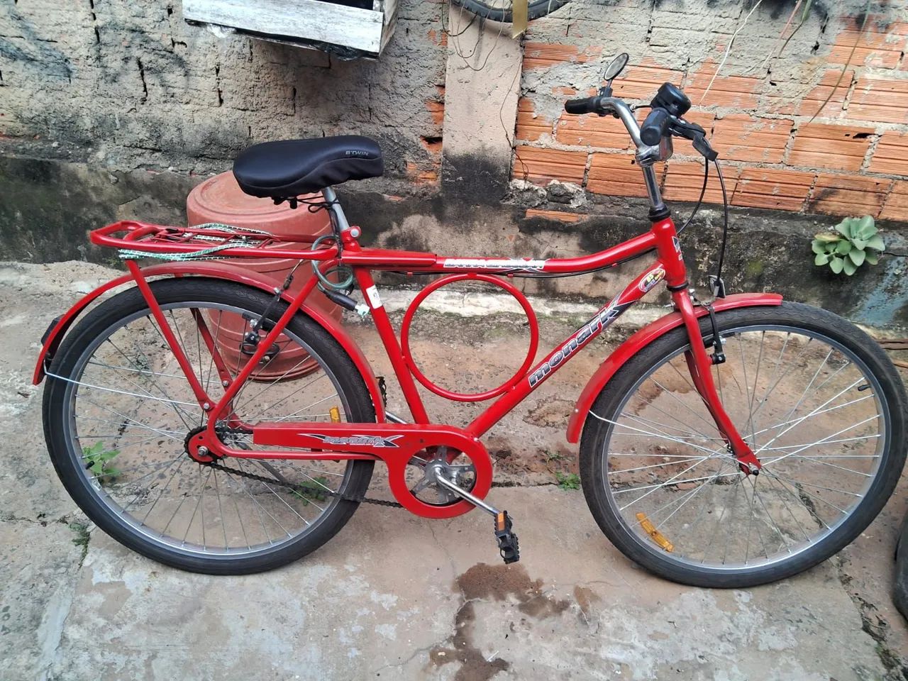 Bicicleta Barra Forte Monark Circular Semi Nova Sem Detalhes 