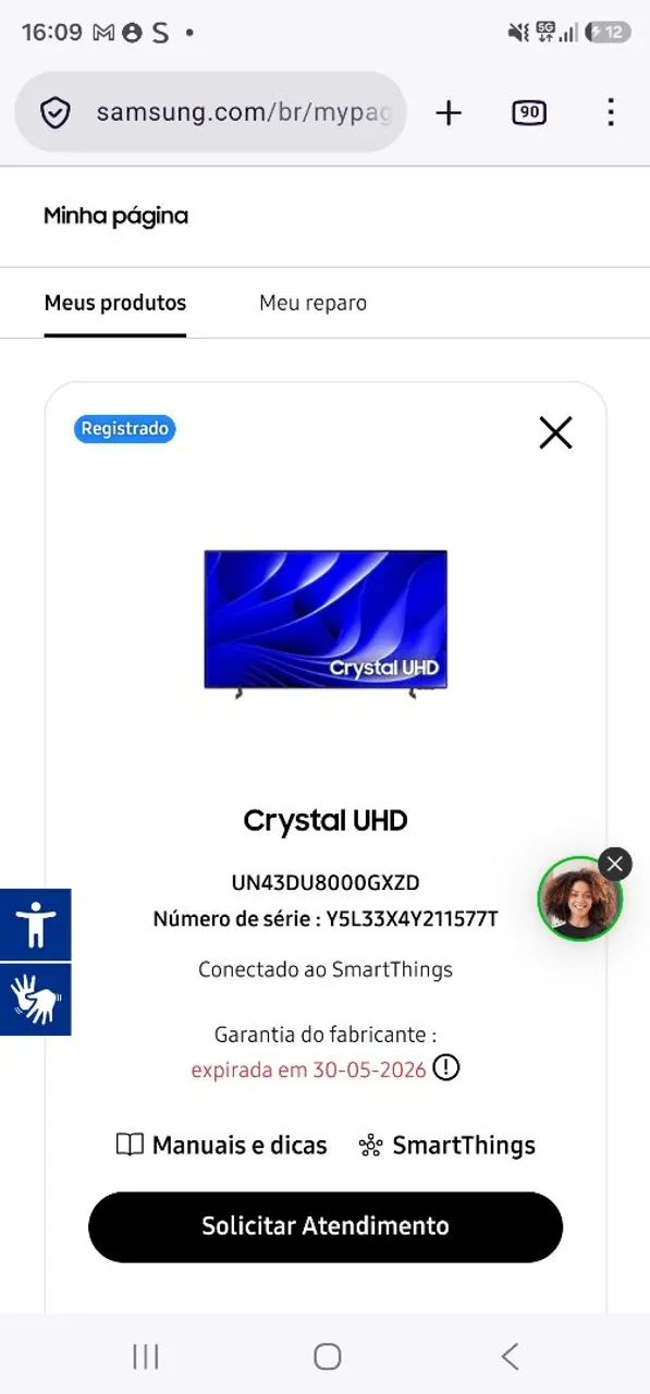 TV Samsung Crystal UHD 43 Polegadas - Foto 3