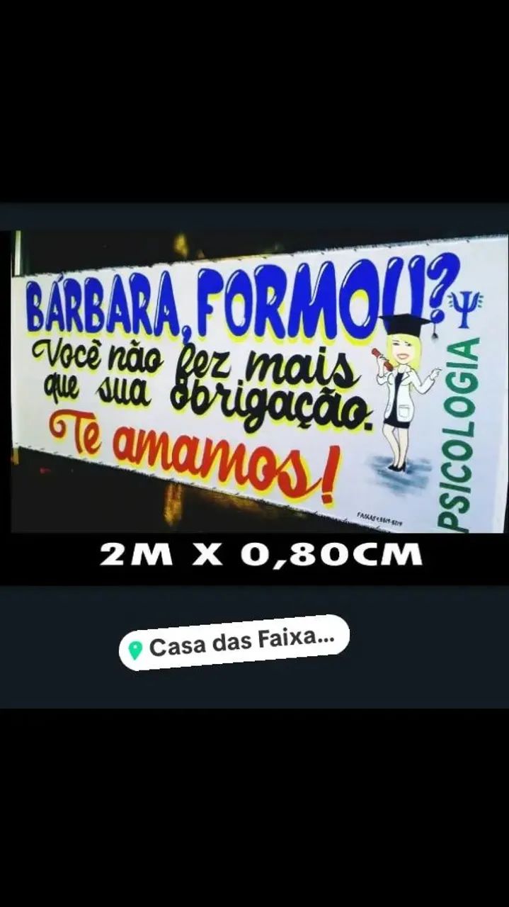 Faixas Formaturas e colação de grau 