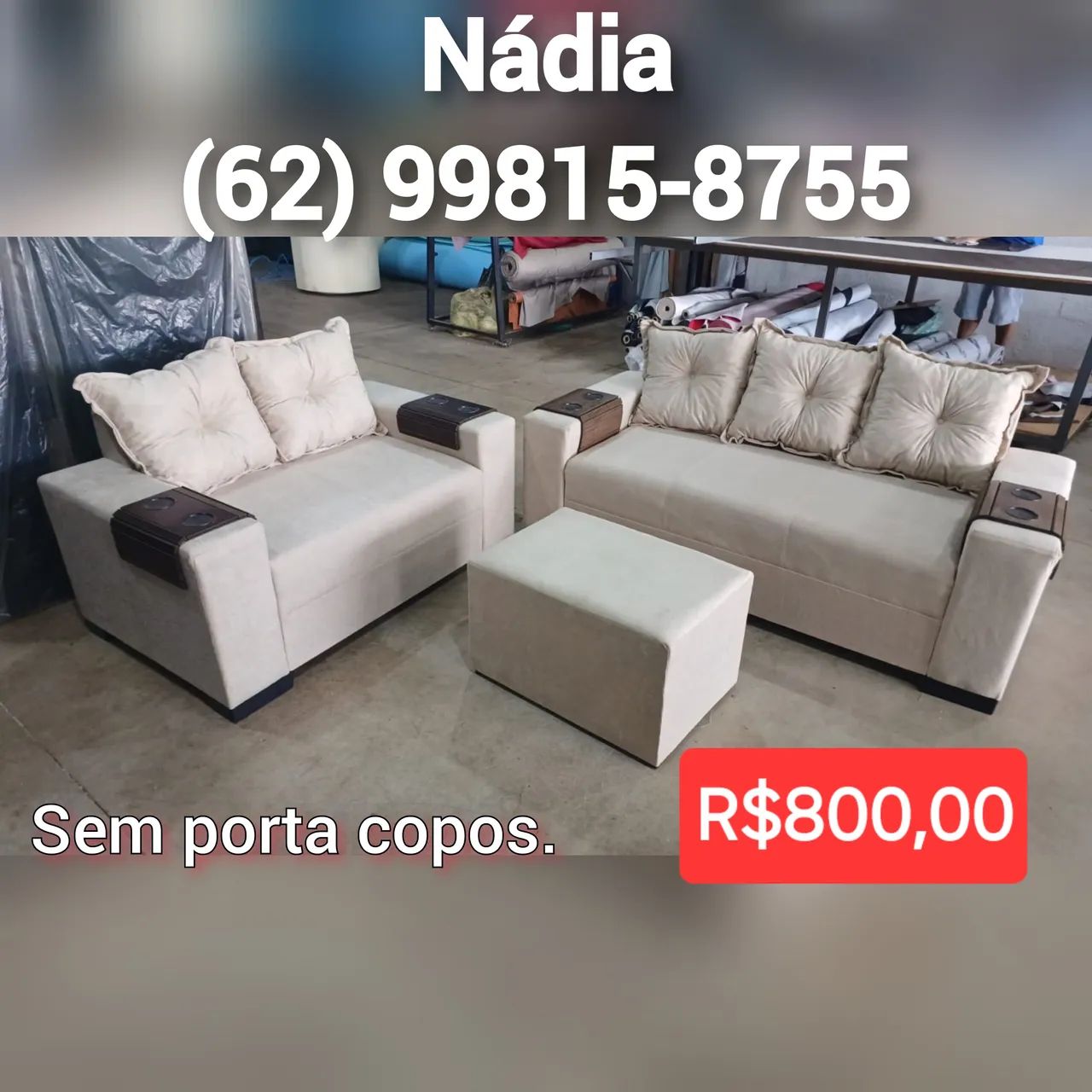 Jogo de sofá __ entrega gratuita em Goiânia e Aparecida 
