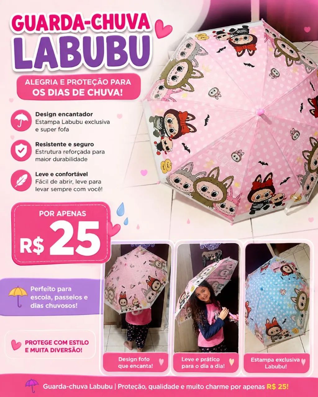 Guarda chuva infantil 