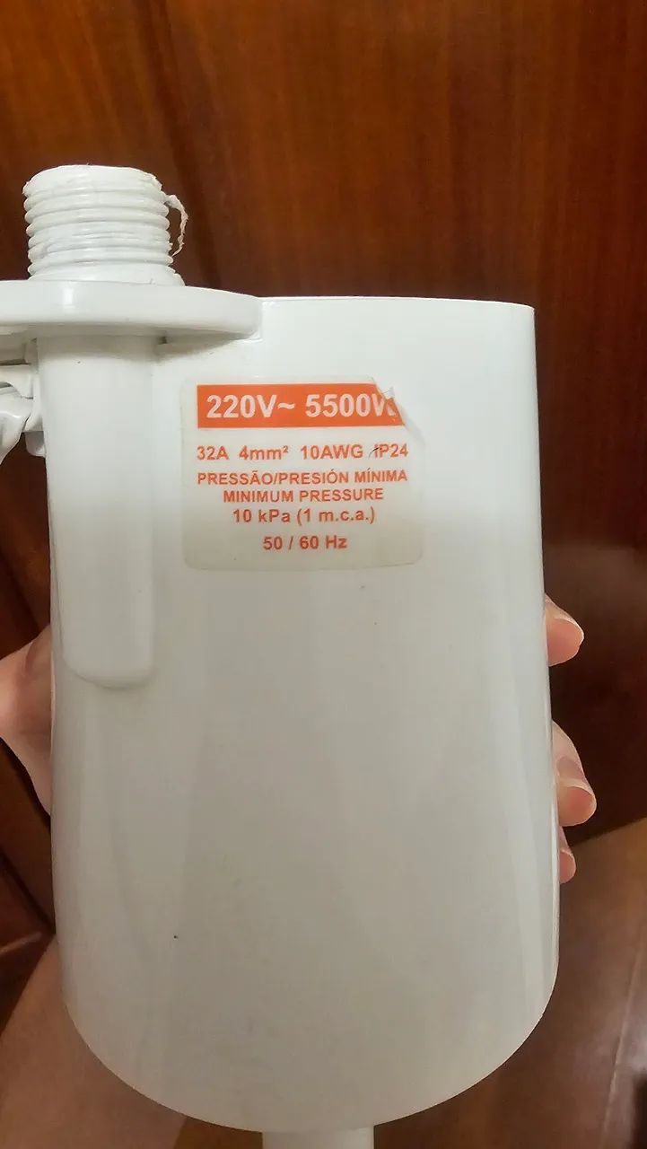 Chuveiros<br>Chuveiro Loren Shower Multitemperatura 5500w Branco 220v - Foto 4