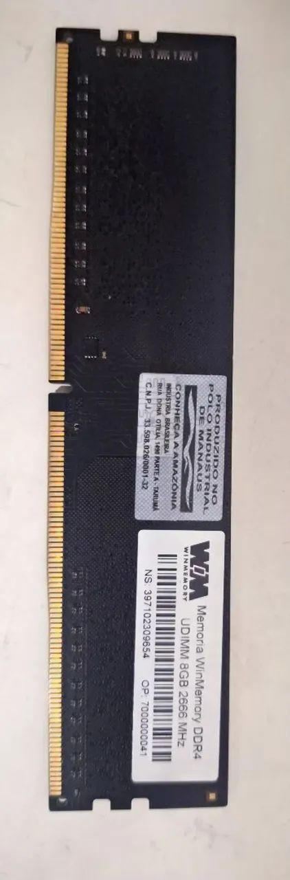 Memória ram ddr4 8gb 