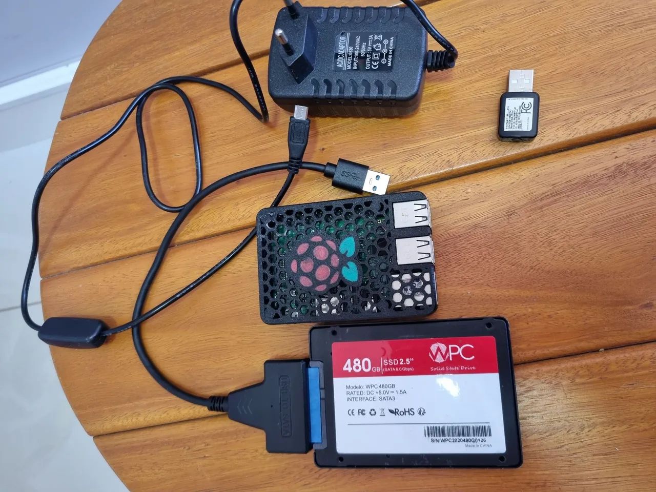 Kit Raspberry Pi 3 Model B + SSD Externo 500GB + Case + Wi-Fi - Foto 4