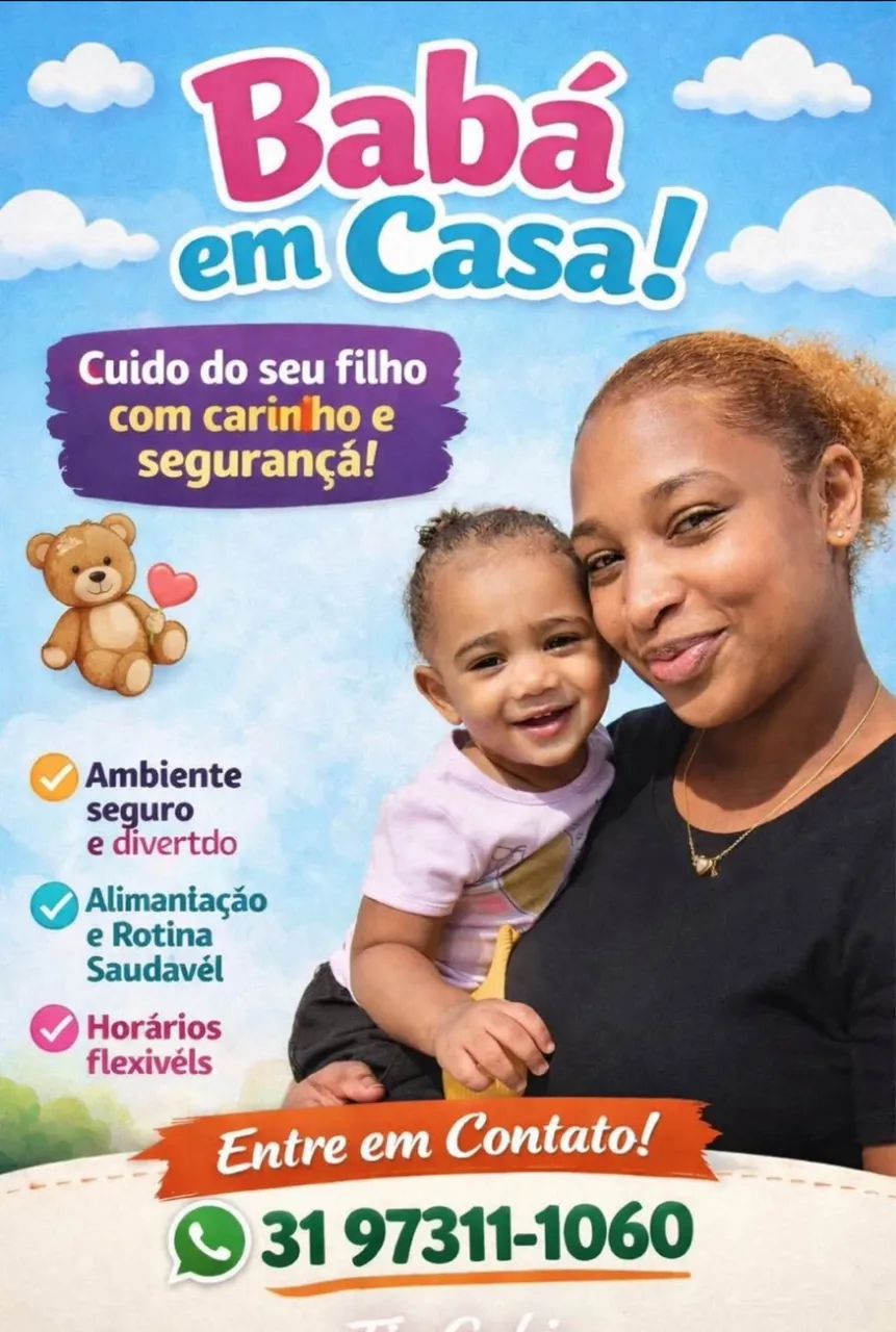 Babá tia Gabi, São Tomaz (BH) 
