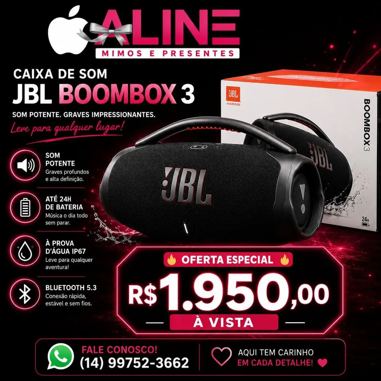  JBL Boombox 3 - Nova LACRADA 