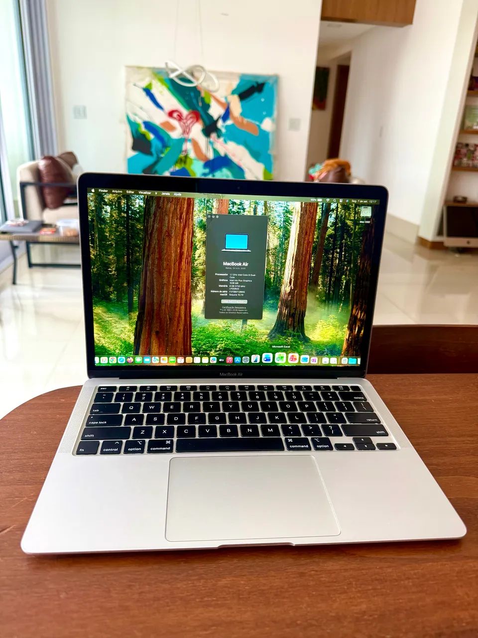 MacBook Air 13, 2021, 3.7GHz, 8Gb, 2.3 Tera Memória, Sequoia