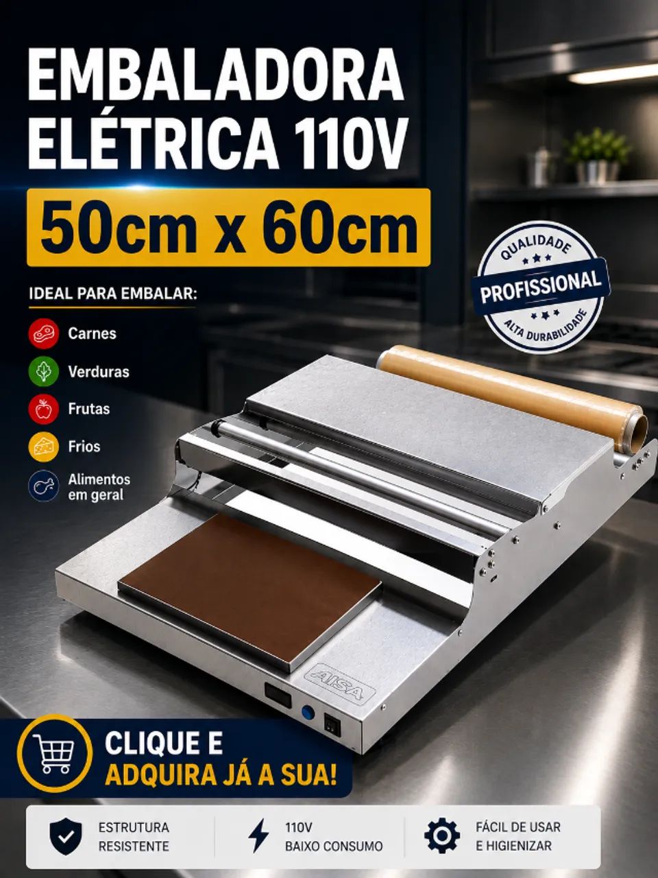 Embaladora Elétrica Aisa 50x60 - Foto 3