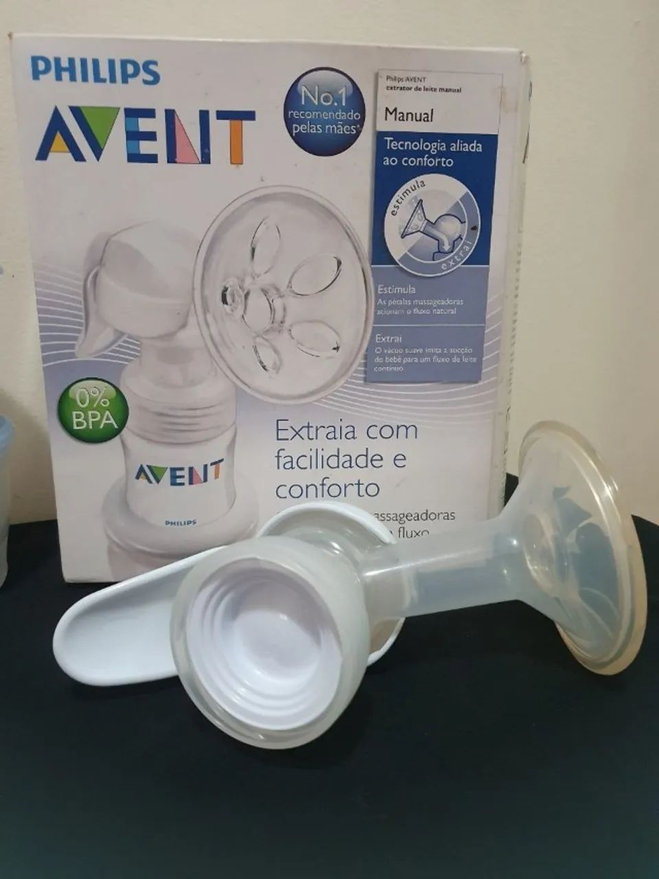 Extrator de leite Manual Philips Avent com 2 potes de armazenamento Avent - Foto 2