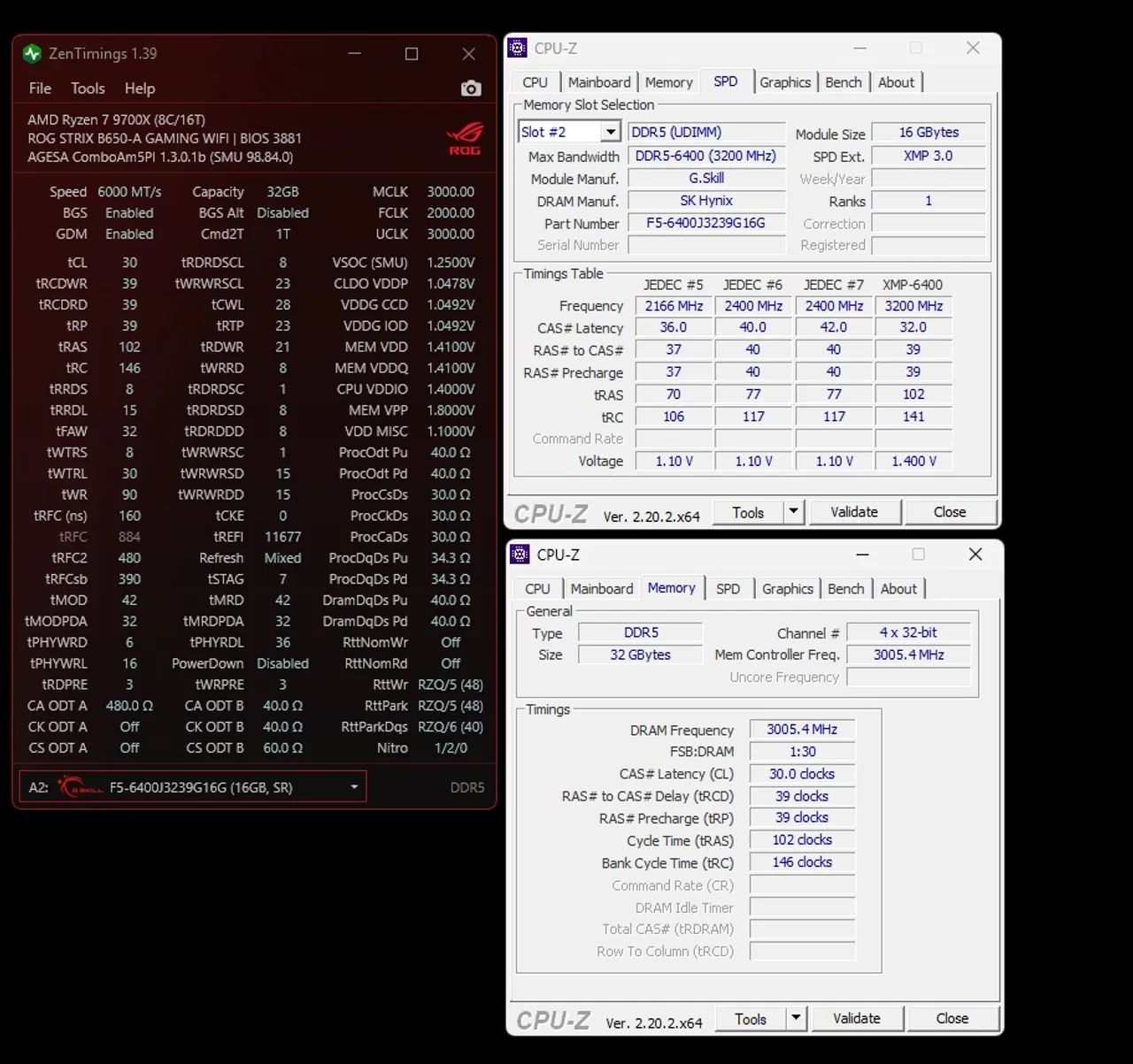 G.Skill 6400 mhz CL32 Trident Z5 RGB 32GB (2x16GB) DDR5 Memoria