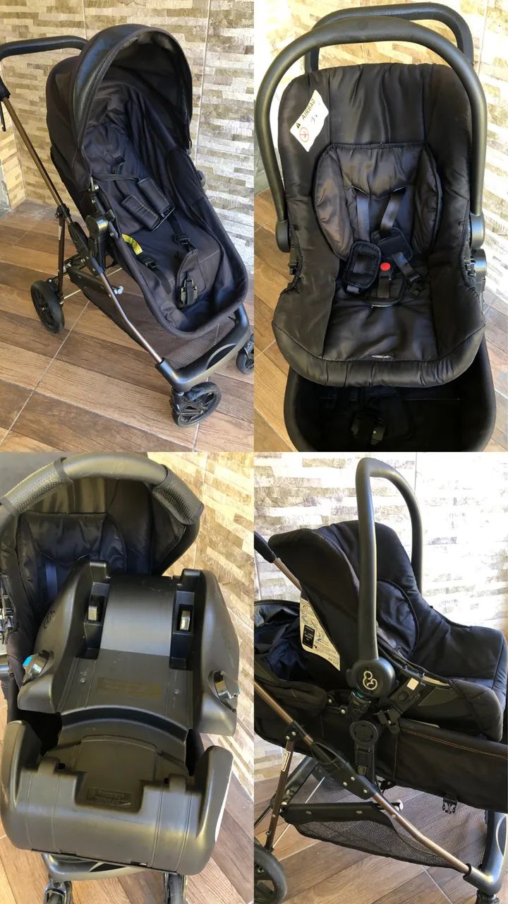 Carrinho de bebê com Bebê conforto - Galzerano 