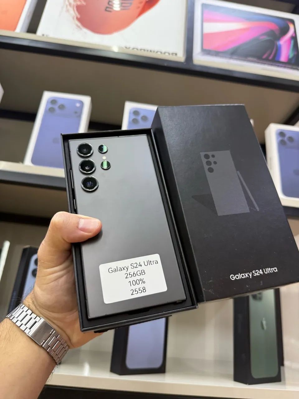 GALAXY S24 ULTRA 12/256GB PRETO 5G SEMI NOVO COM CAIXA PROMOÇÃO