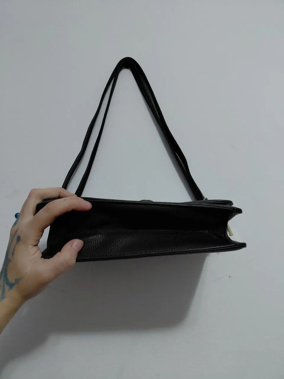 Bolsa couro preta  - Foto 2