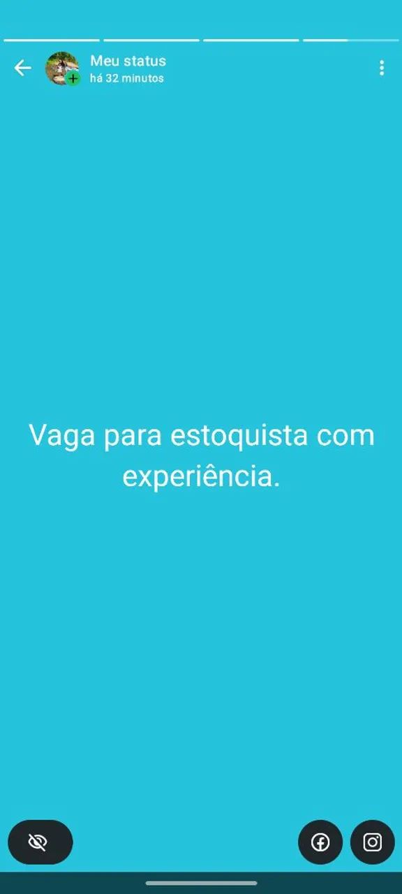 Vaga para estoquista com experiência 