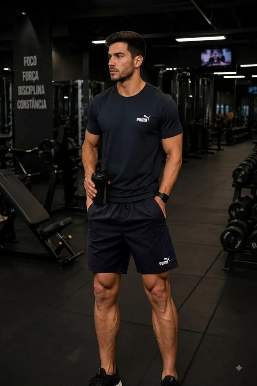 Short masculino elastano 